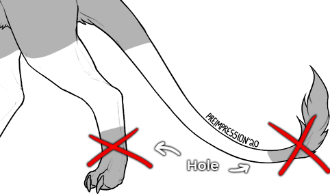 Image example showing illegal holes in underbelly